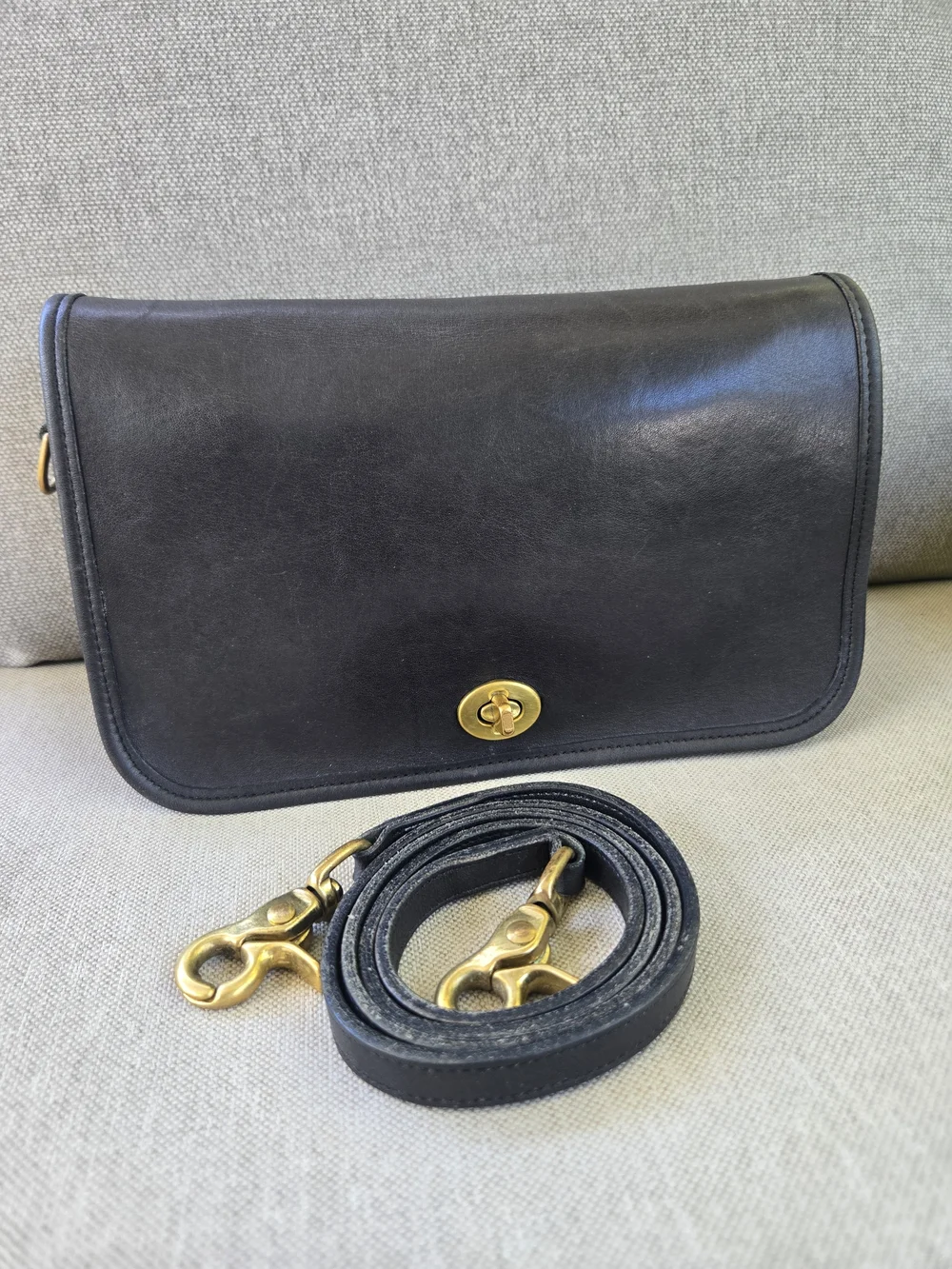 Vintage Coach Penny Pocket Purse 9755 Navy - Picture 10 of 11